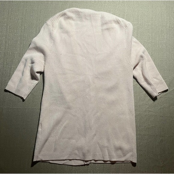 Zara Women’s Small S Blouse Light Pink Cropped Half Sleeve Button Up Cardigan - Picture 3 of 3